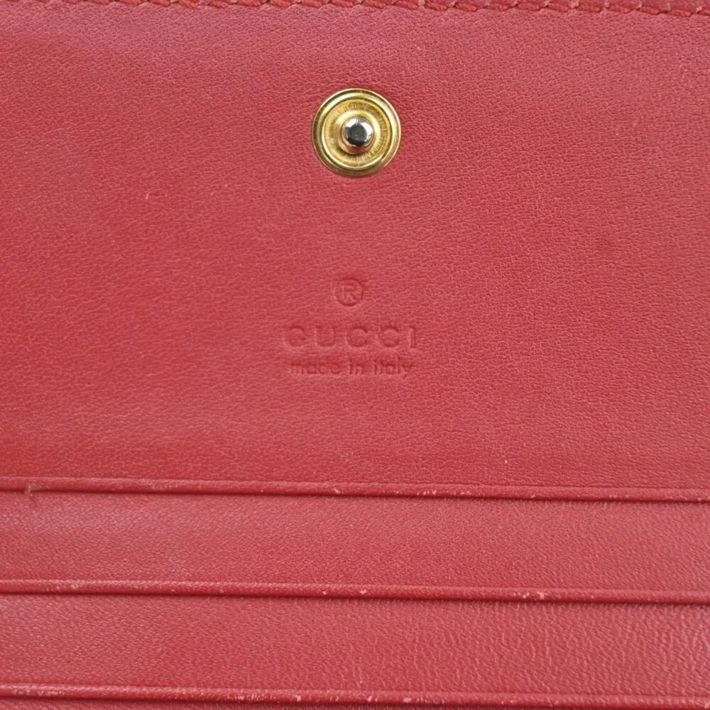 GUCCI Logo Mystic Cat GG Pattern Compact Wallet Supreme Leather Brown 63CA641 - Picture 7 of 12